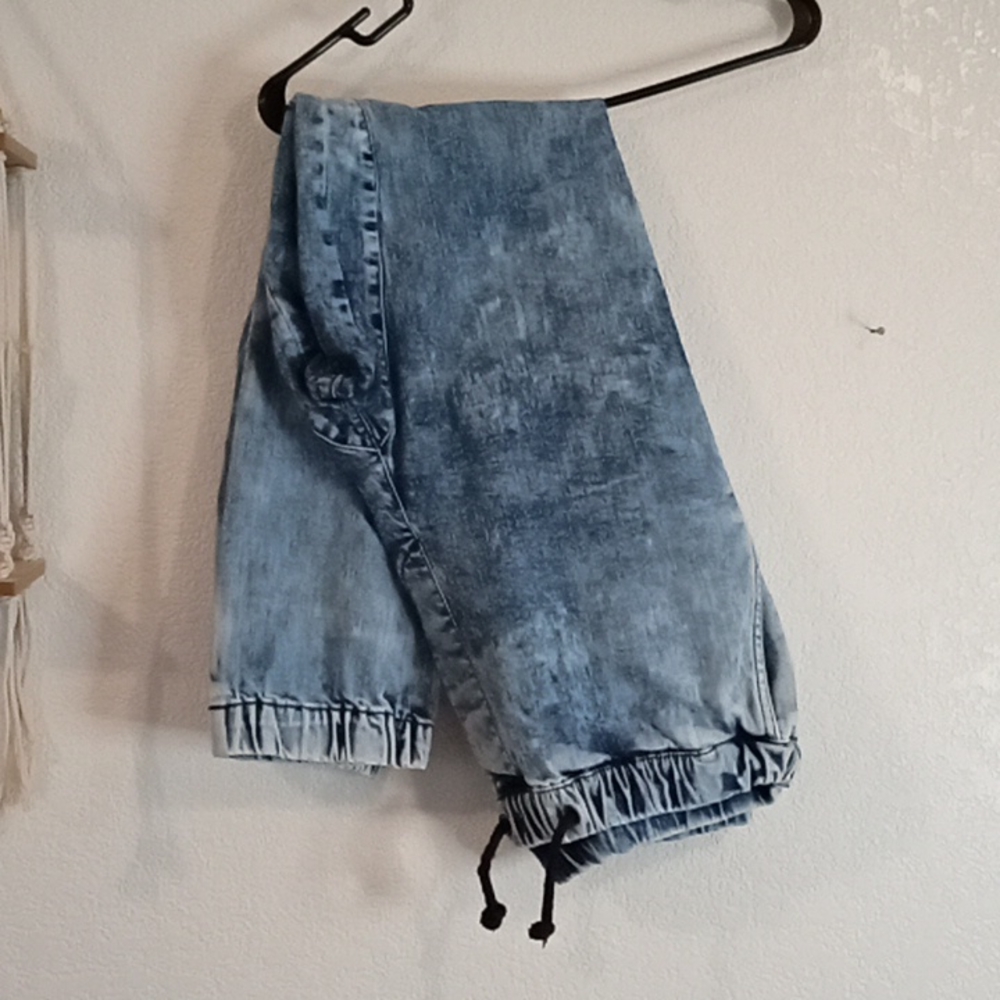 Acid wash men's joggers